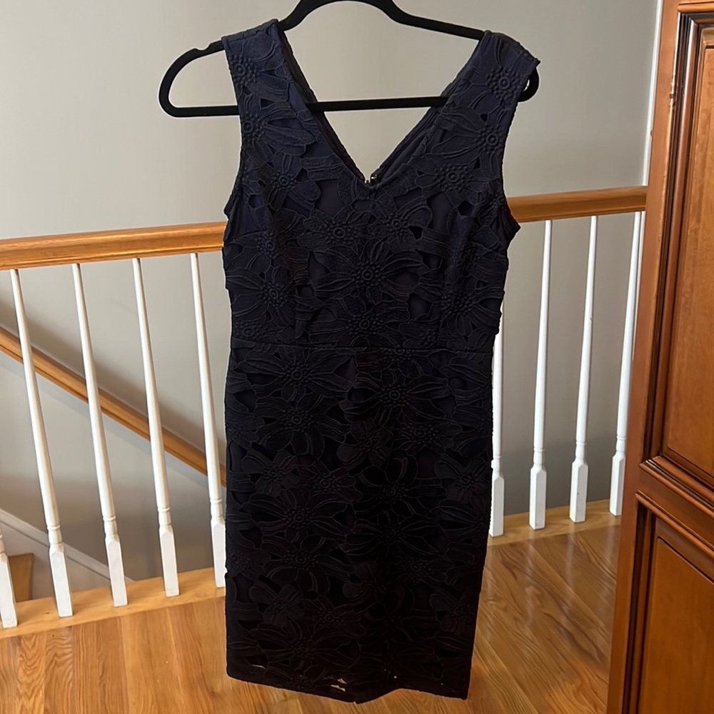 Banana republic Navy lace sheath dress